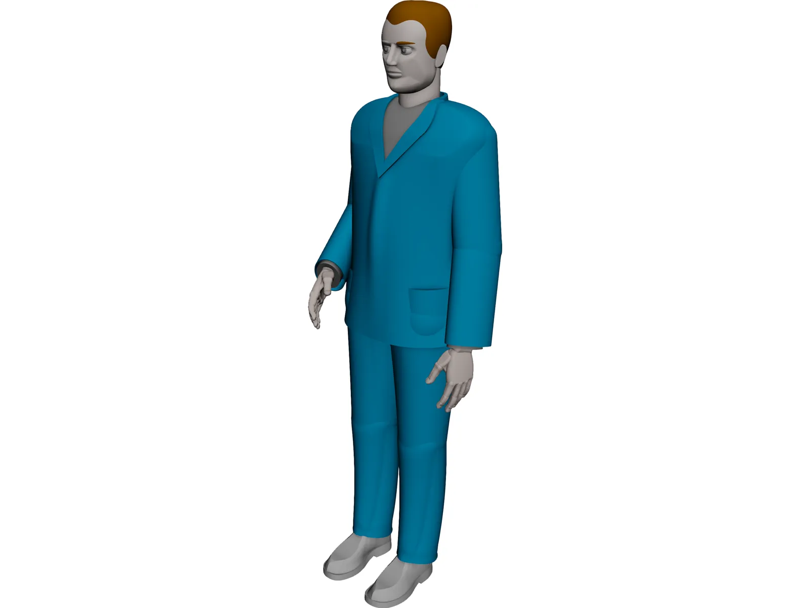 Man Worker 3D Model main preview