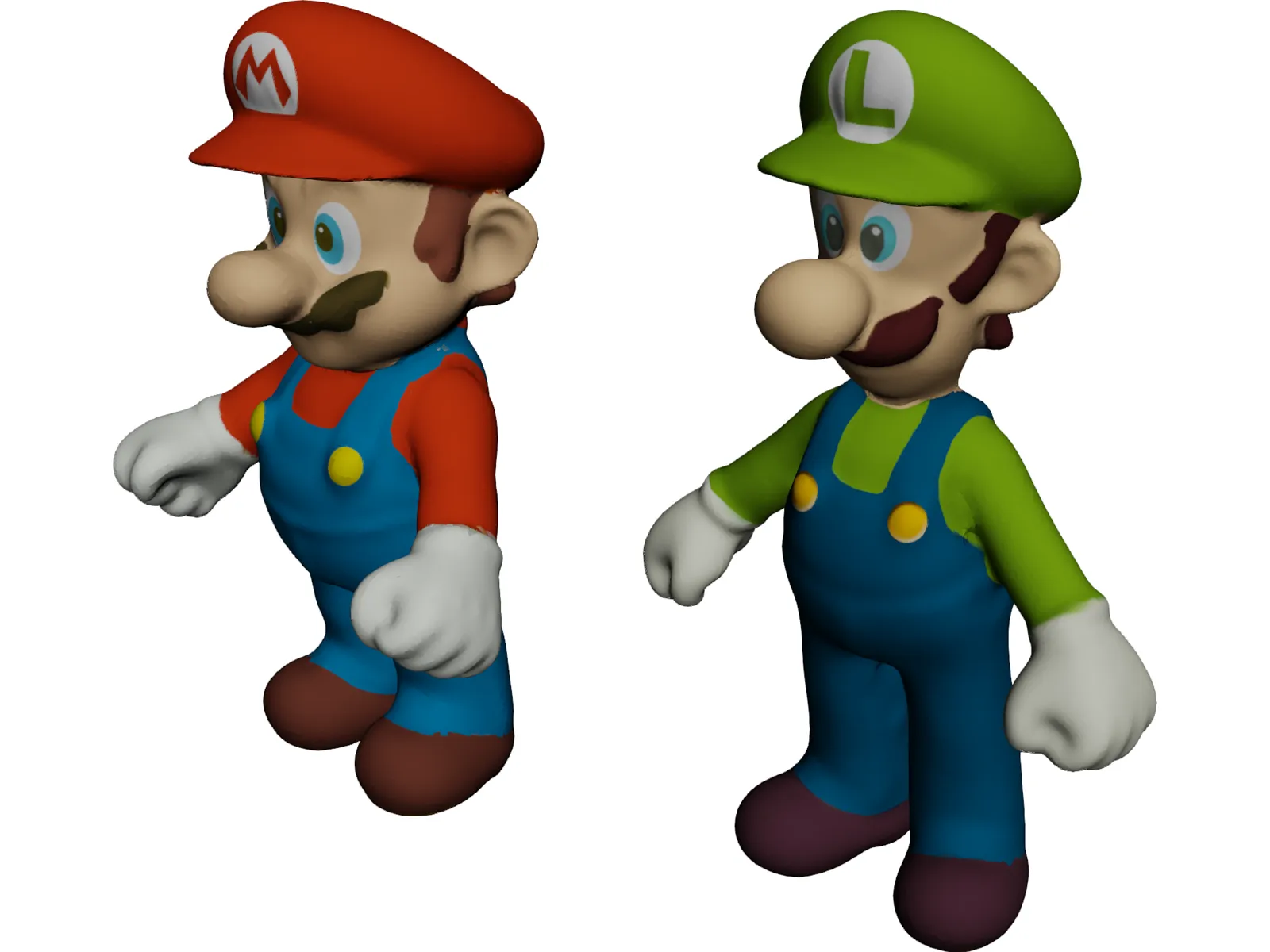 Mario and Luigi Brothers 3D Model main preview