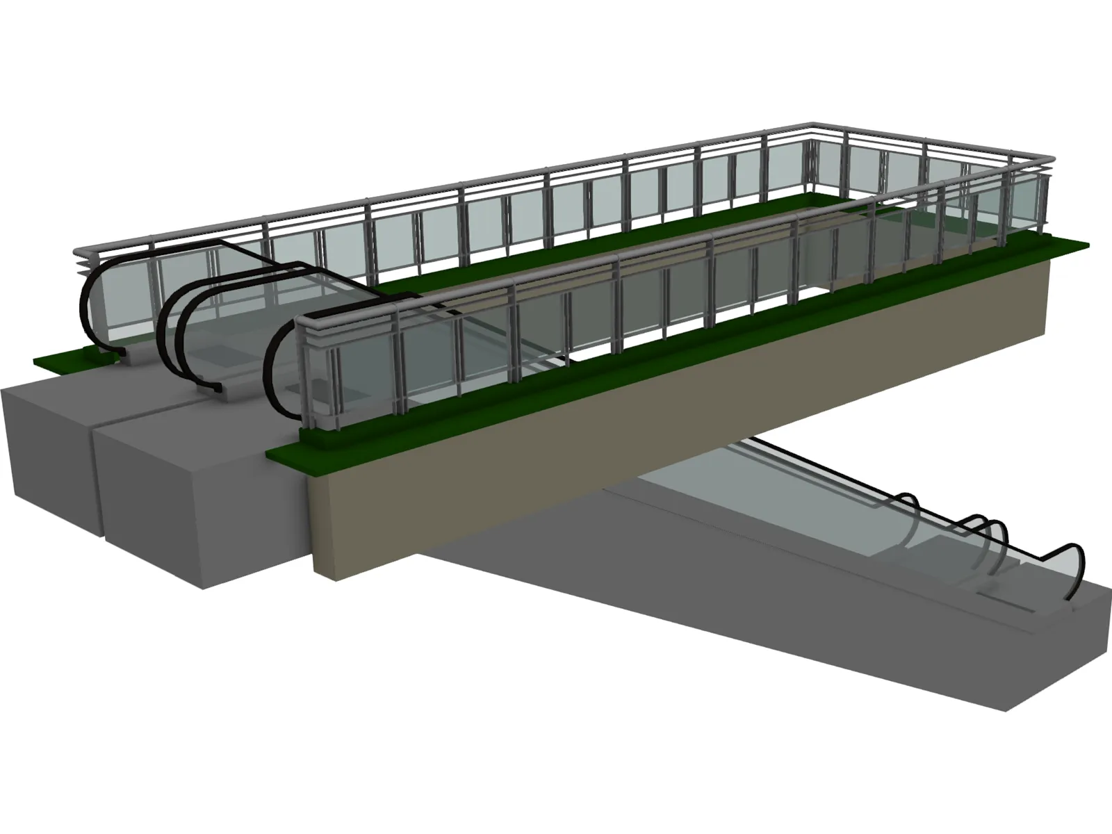 Escalator 3D Model main preview