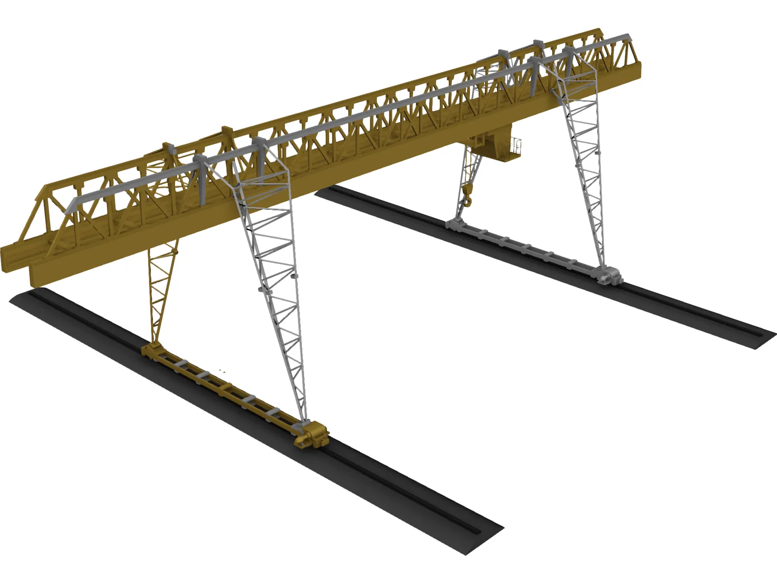Gantry Crane 3D Model main preview