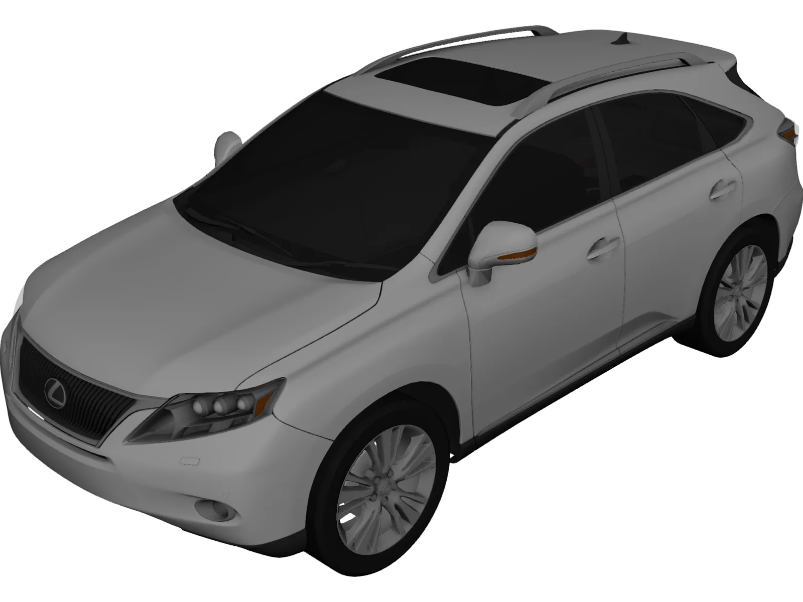 Lexus RX450h 3D Model main preview