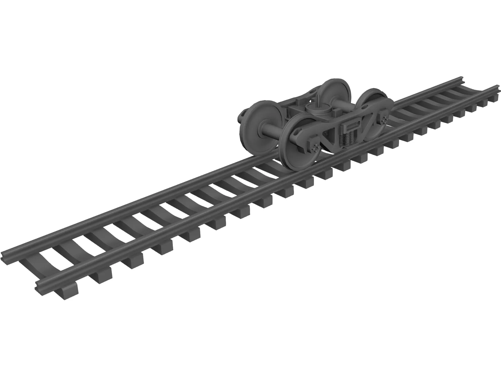 Freight Bogie 3D Model main preview