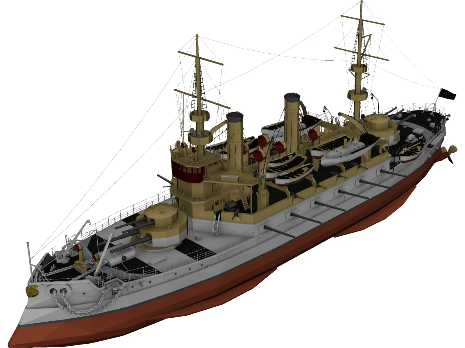Kearsarge class Battleship 3D Model main preview