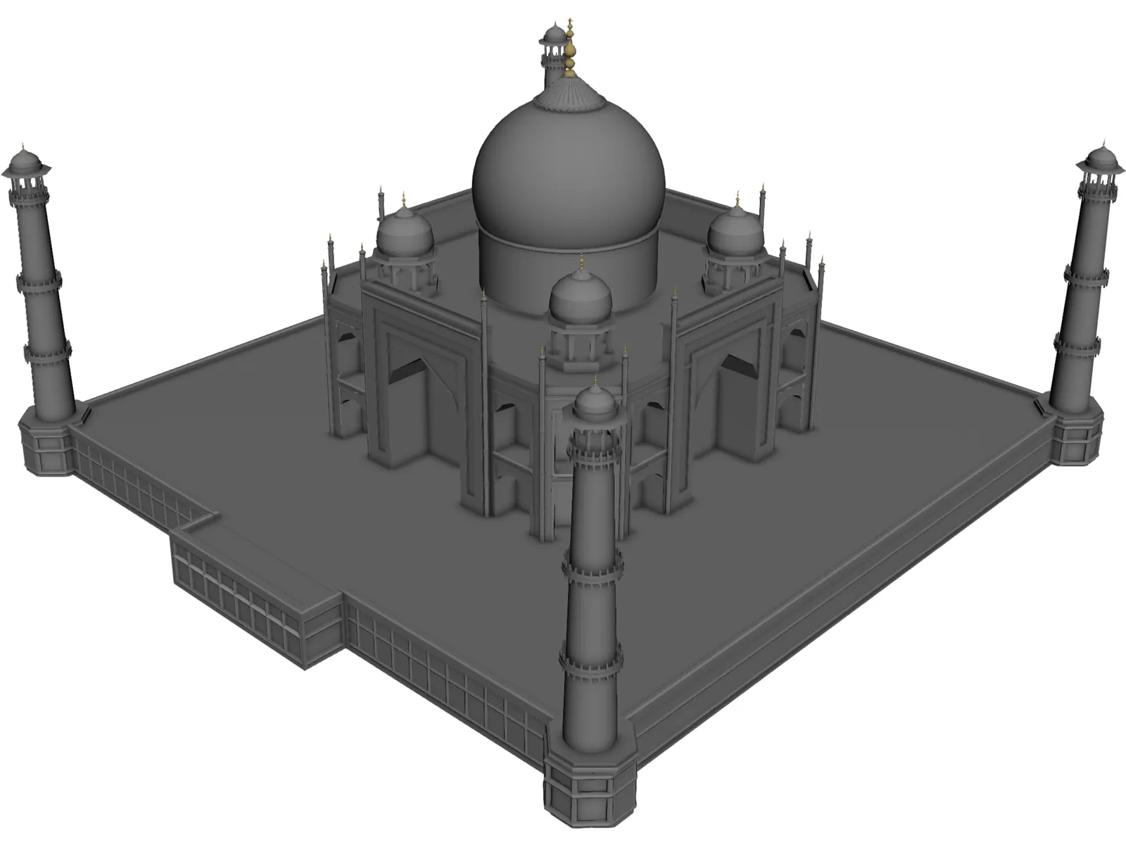 Taj Mahal 3D Model main preview