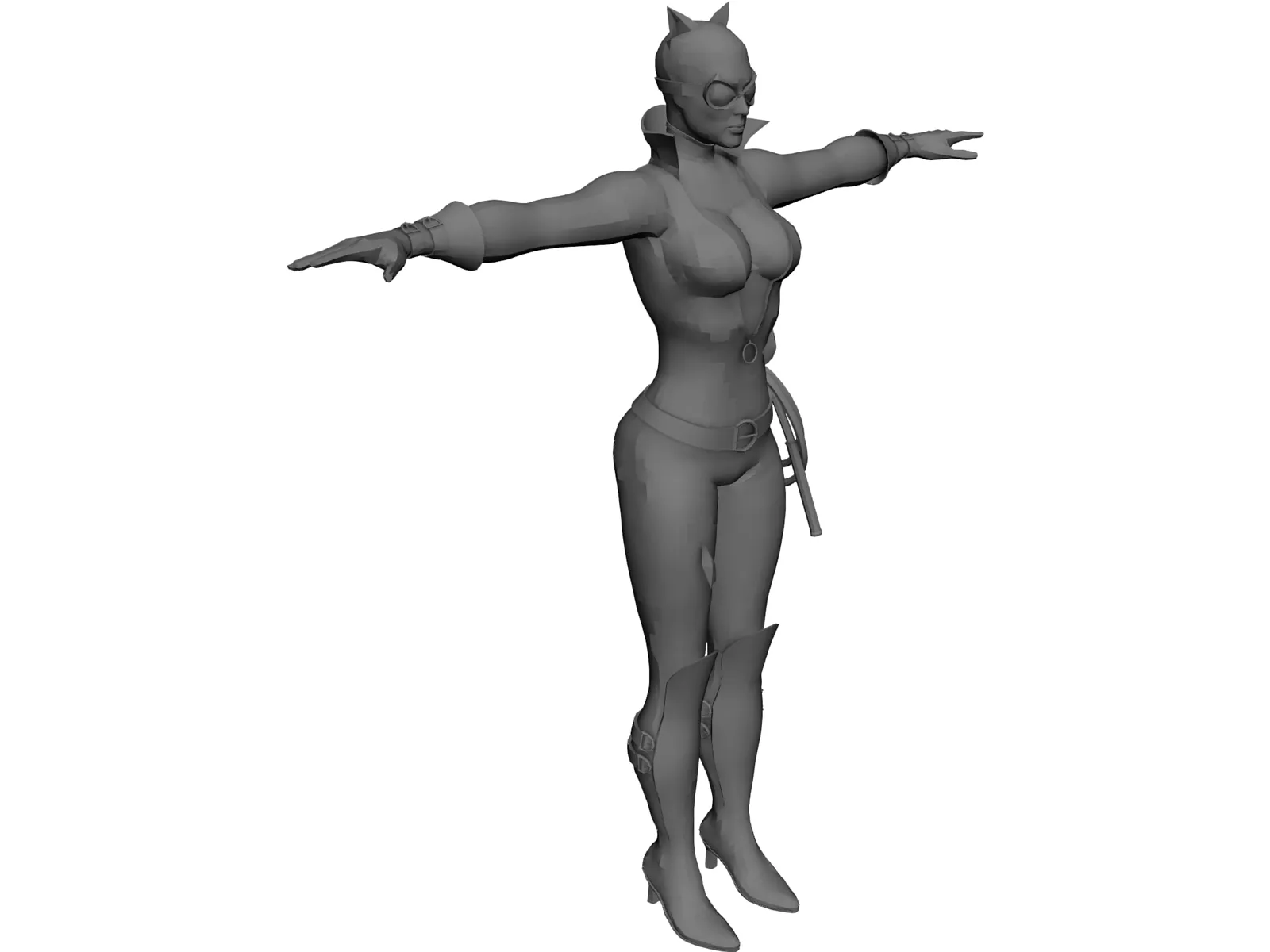 Cat Woman 3D Model main preview