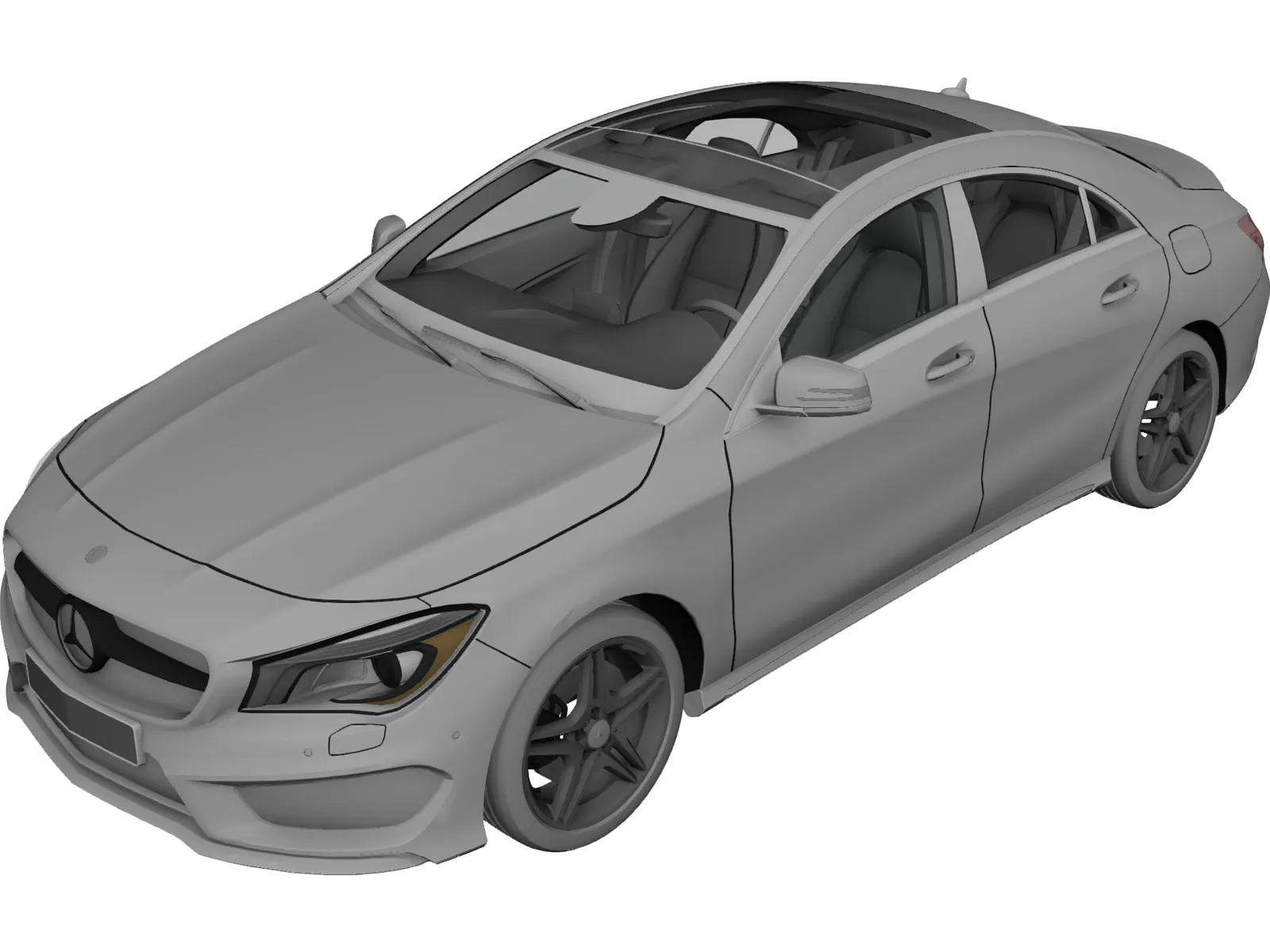 Mercedes-Benz CLA260 Sport Sedan (2014) 3D Model main preview