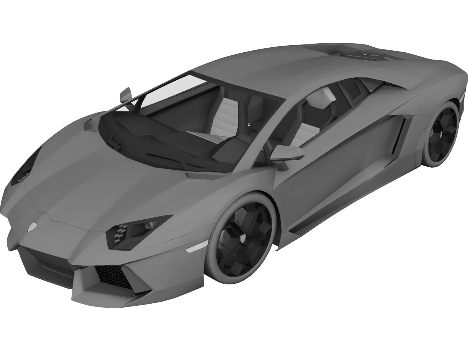 Lamborghini Aventador 3D Model main preview