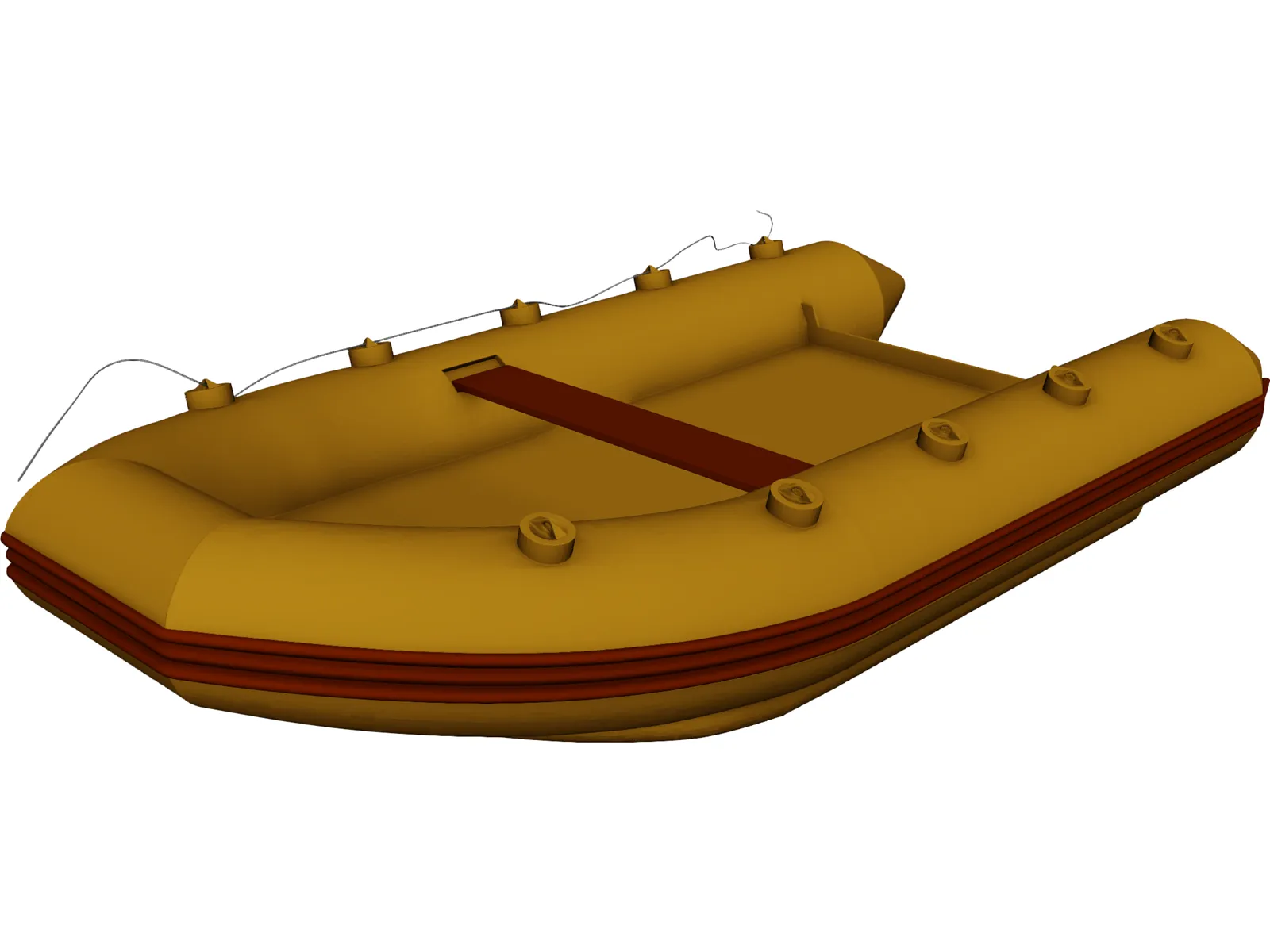 Zodiac Boat 3D Model main preview