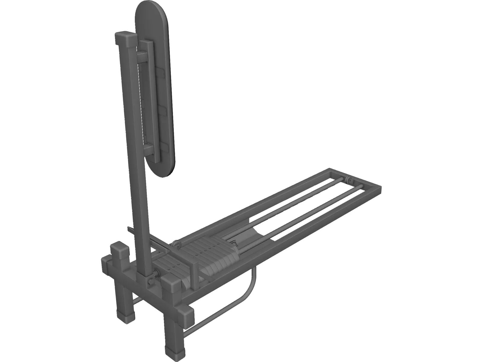 Cable Seated Low Row 3D Model main preview