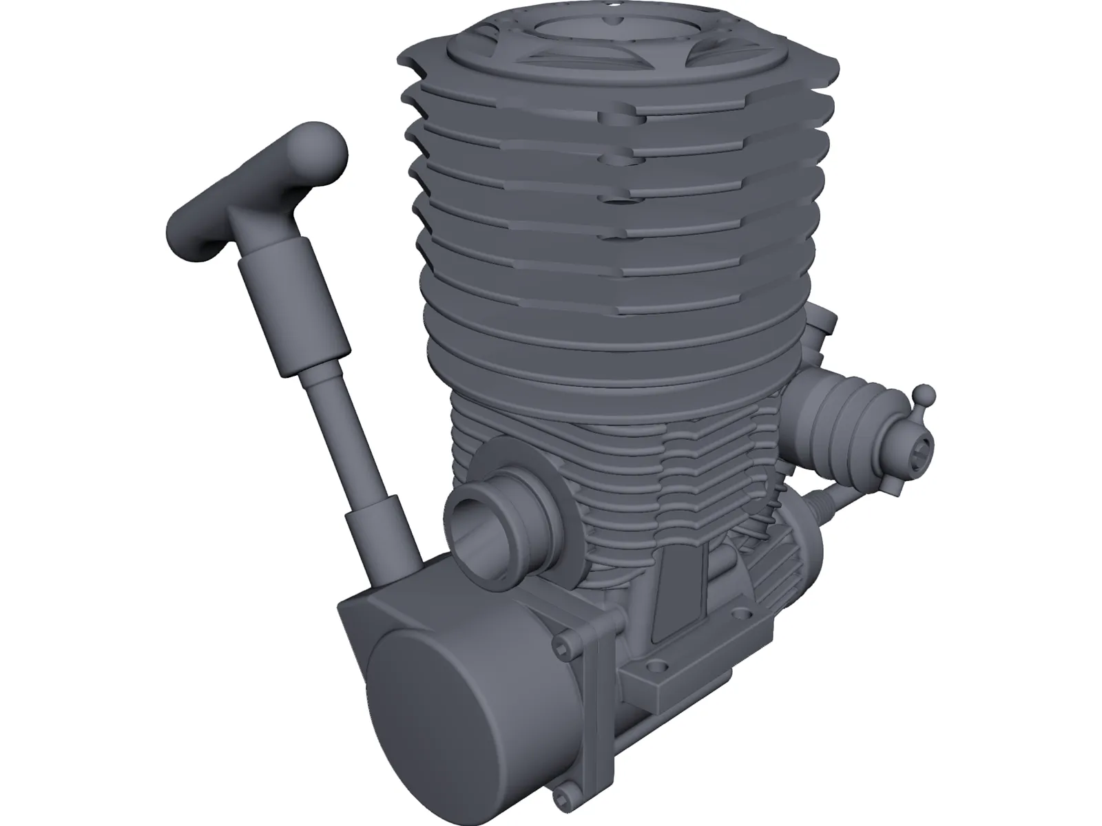 Force .38CNC Nitro Engine 3D Model main preview