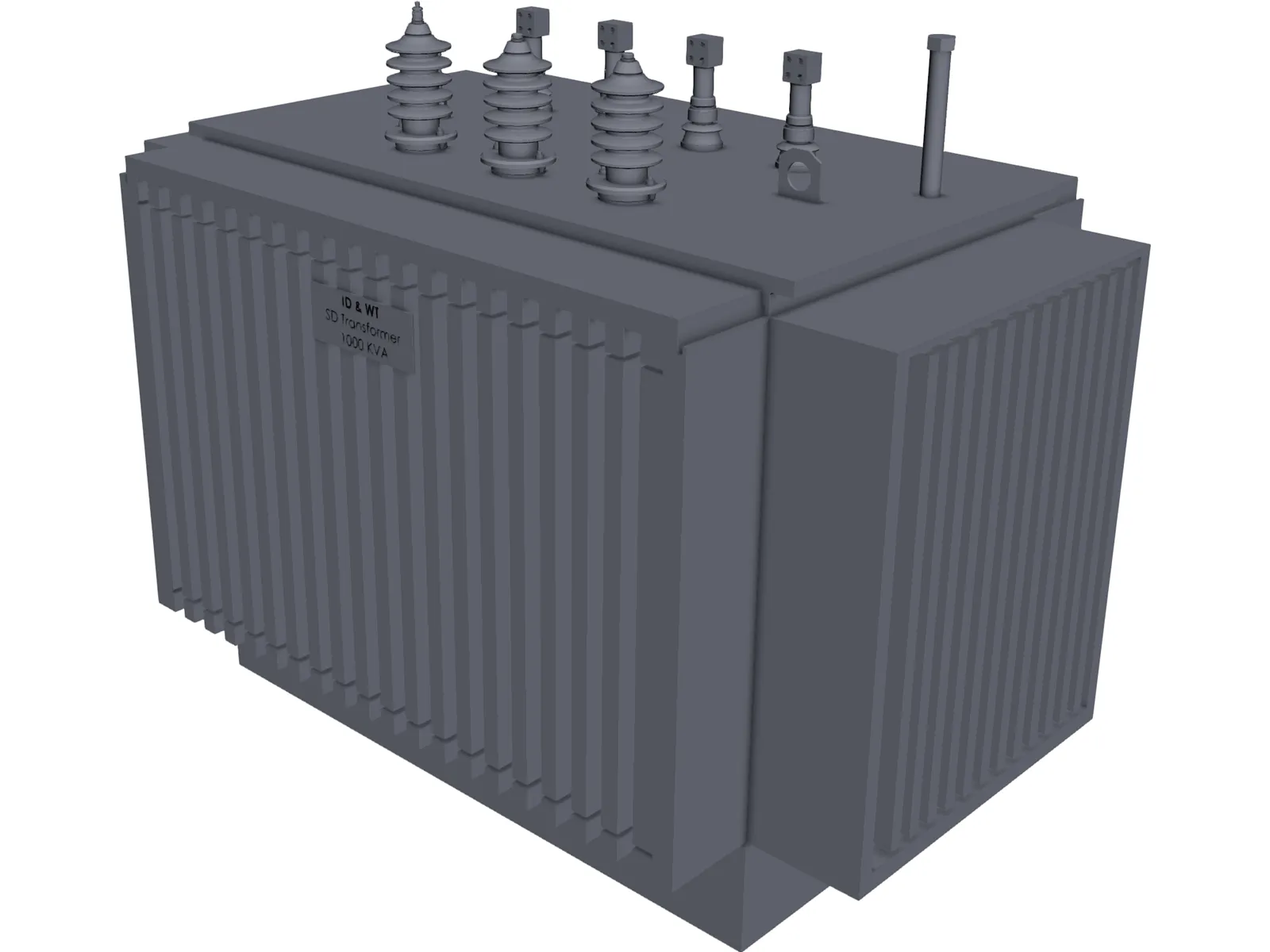 ABB 1000KVA Transformer 3D Model main preview