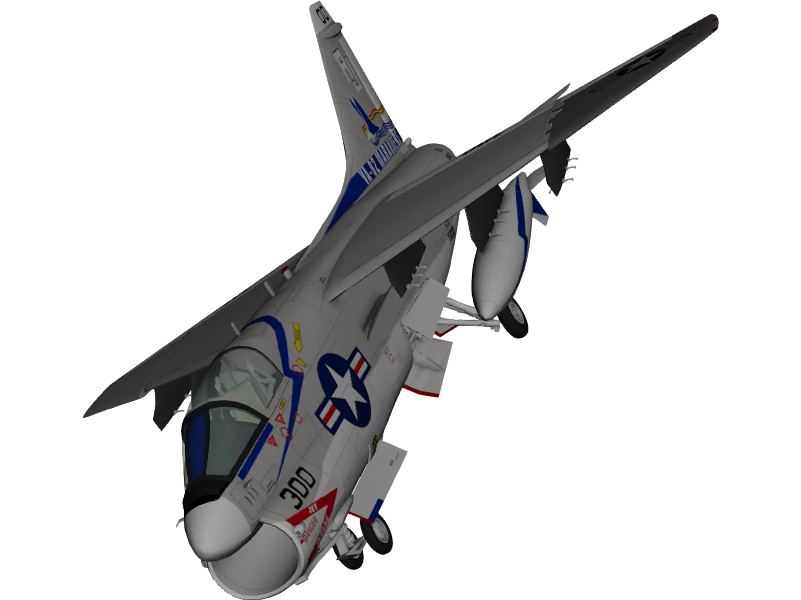 LTV A-7 Corsair II 3D Model main preview