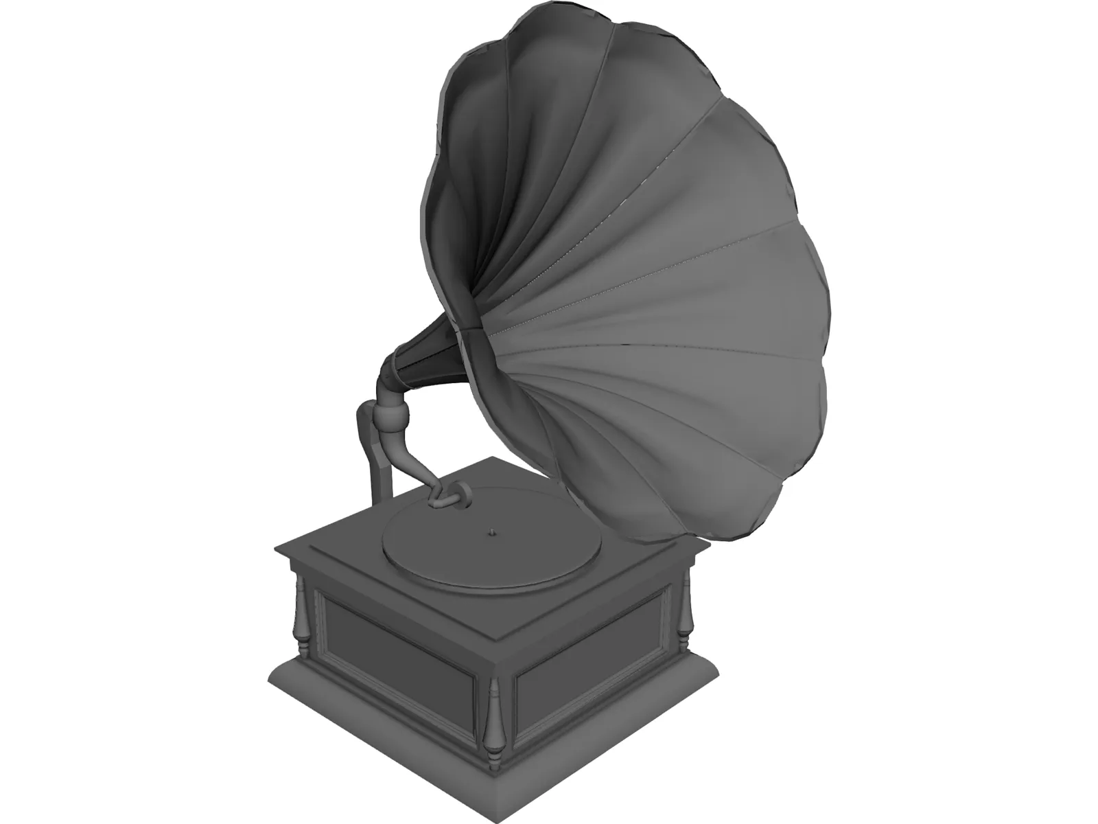 Gramophone 3D Model main preview