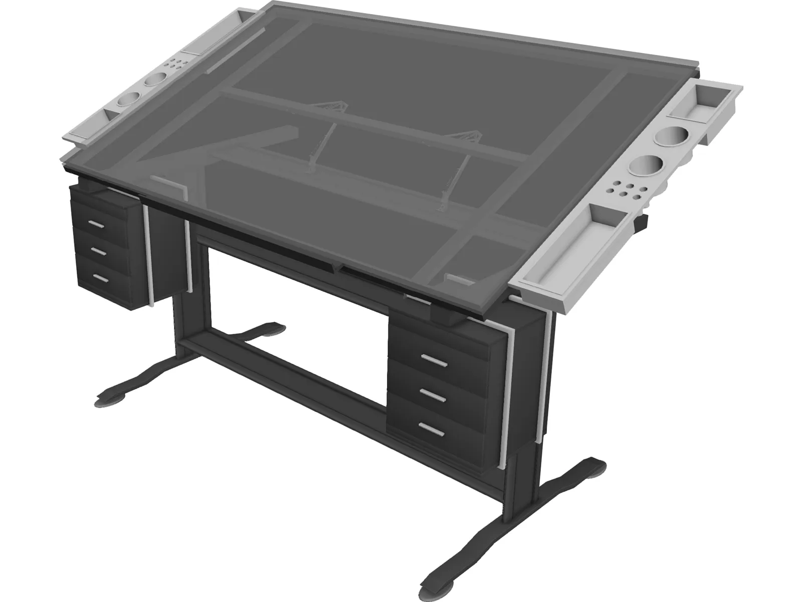 Art Table 3D Model main preview