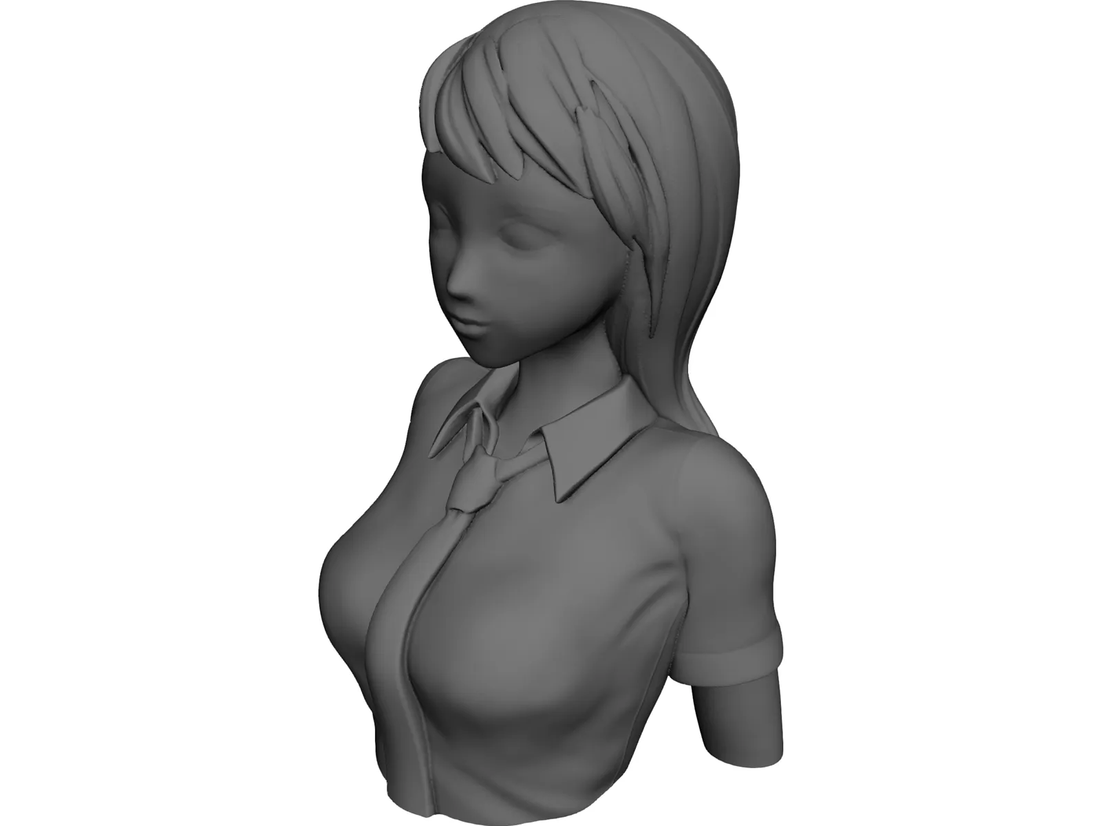 Kawaii Japanese Girl 3D Model main preview