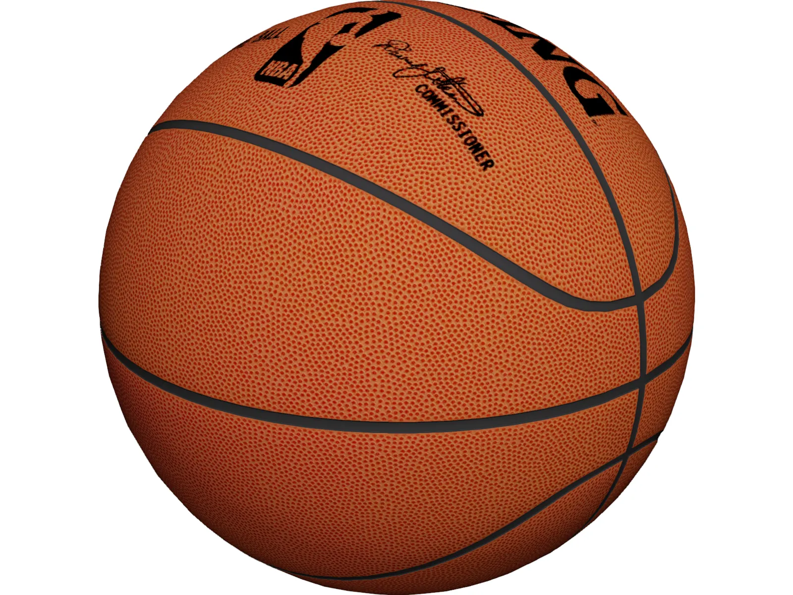 NBA Spalding Basketball Ball 3D Model main preview