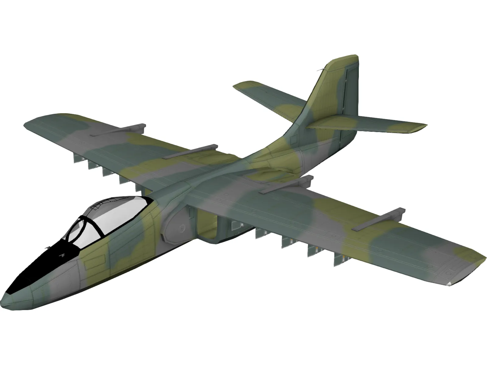 Northrop YA-9A 3D Model main preview