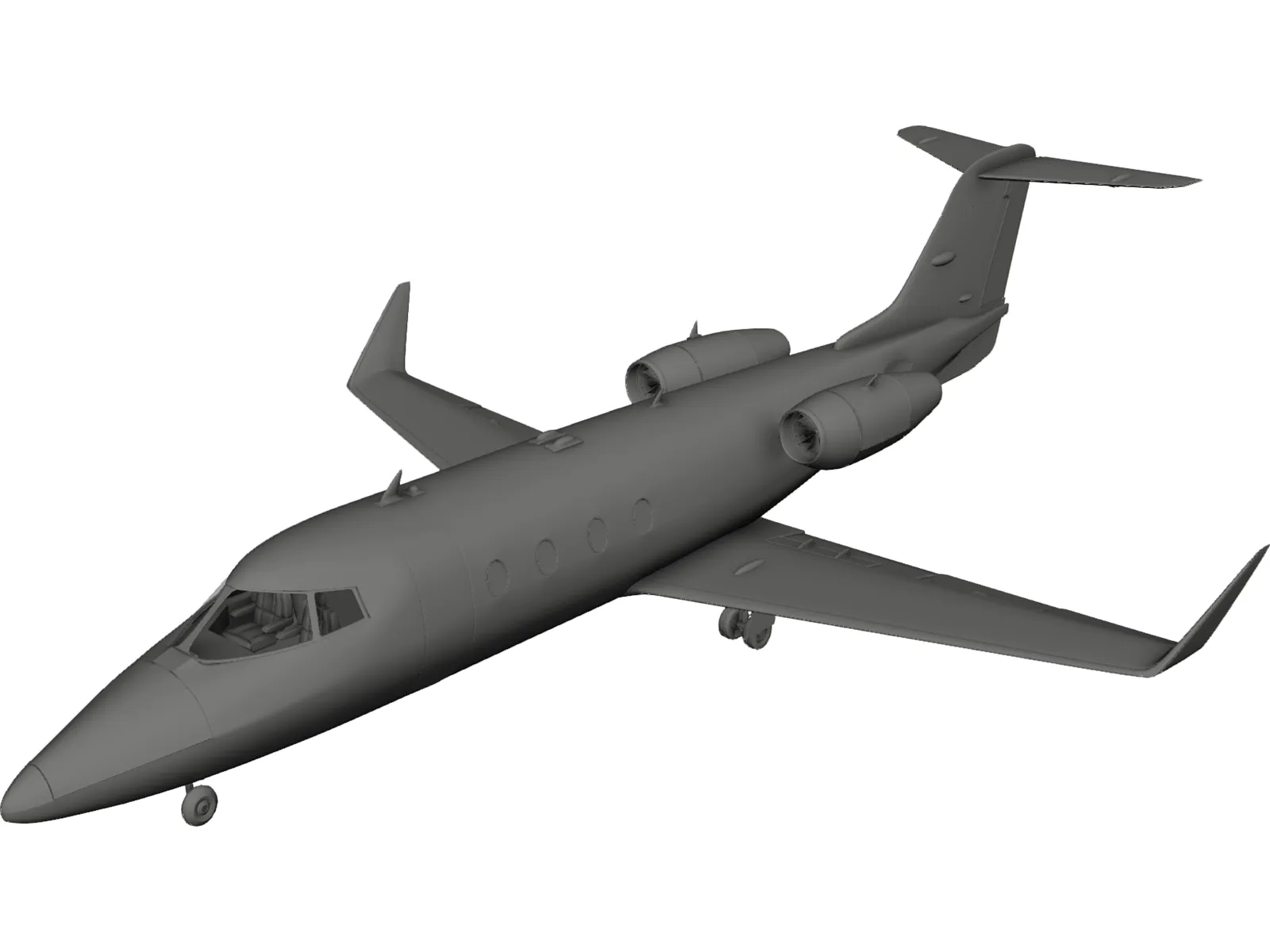 Bombardier Learjet 60 3D Model main preview