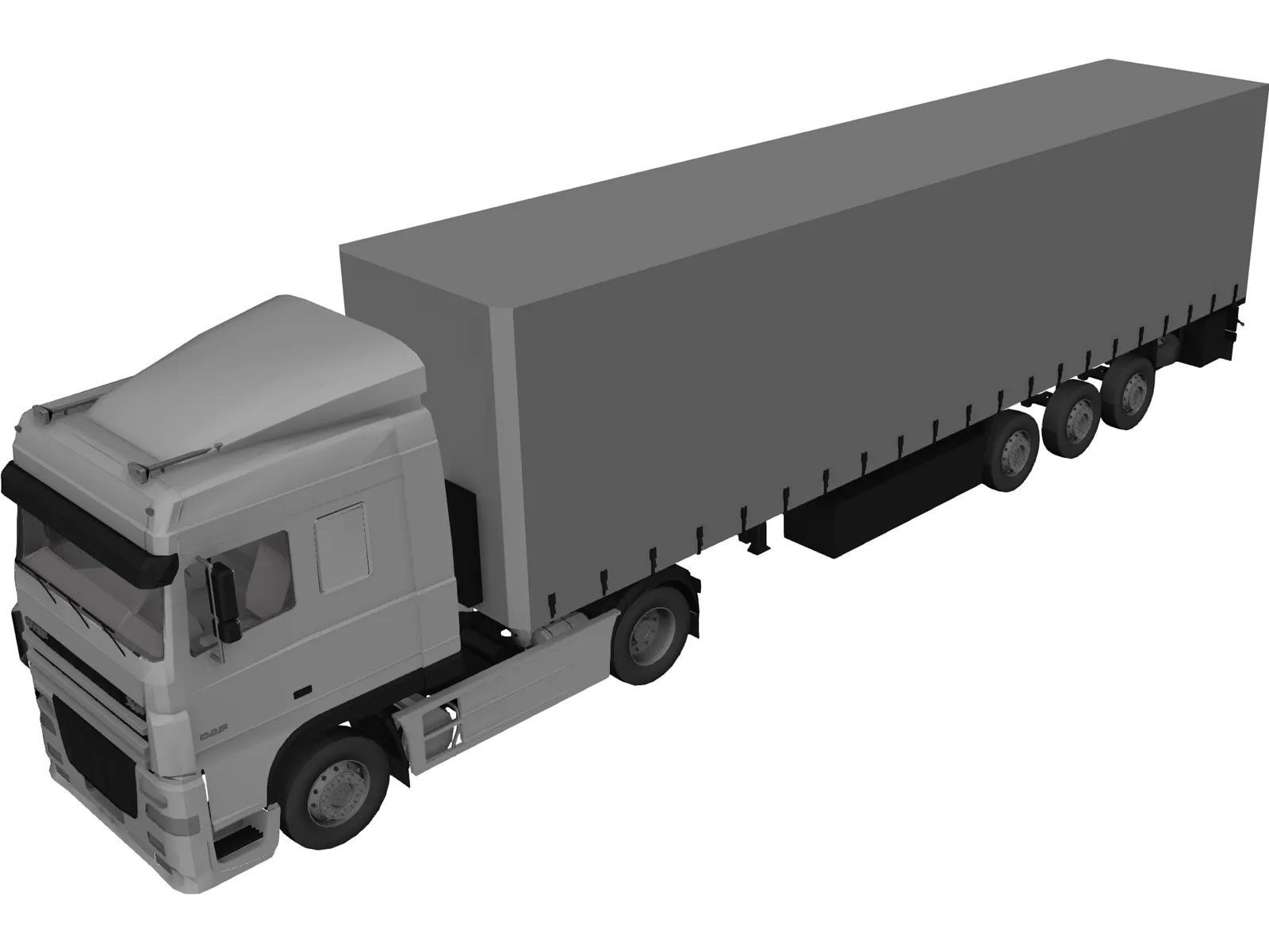 DAF XF 3D Model main preview