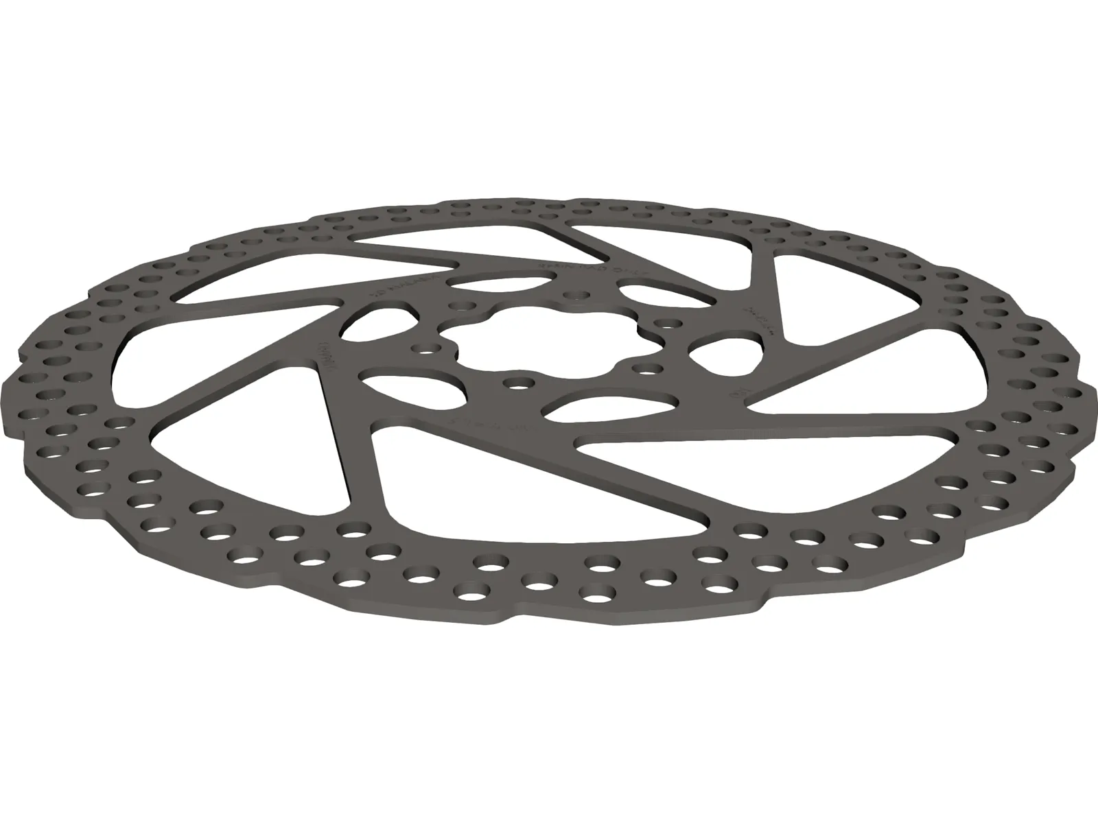 Brake Disc Shimano 180 3D Model main preview