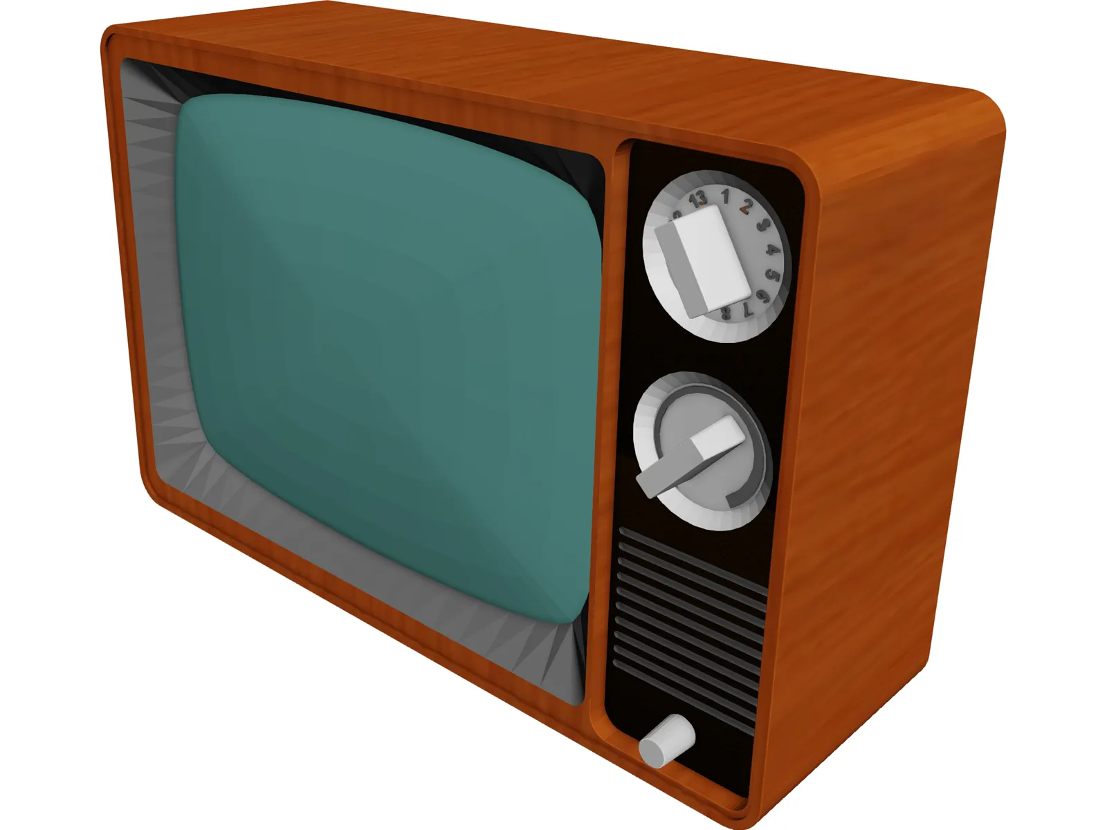Old TV 3D Model main preview