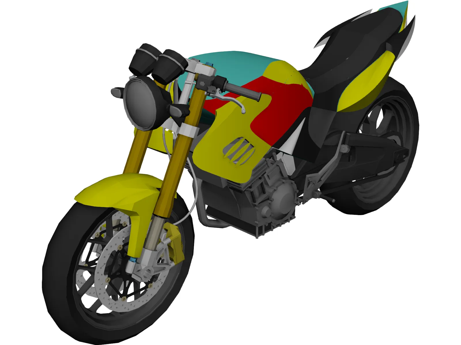 Honda Tiger Revo 200 3D Model main preview