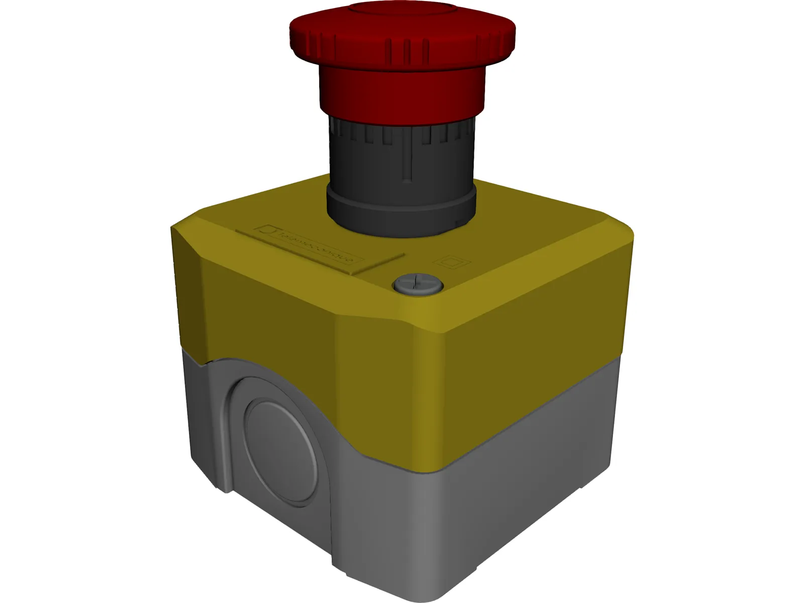 Emergency Stop Button 3D Model main preview