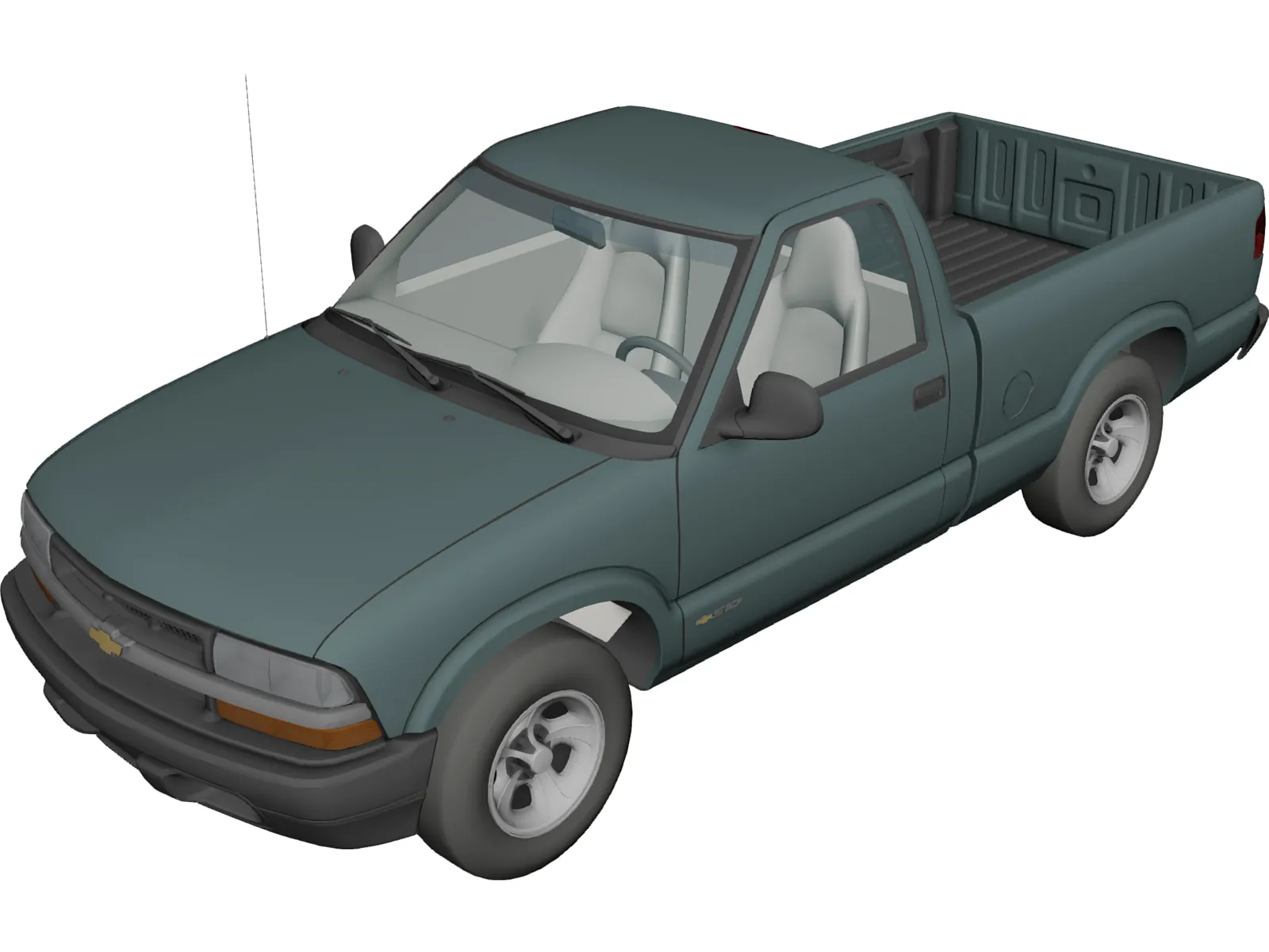 Chevrolet S10 Pickup 3D Model main preview