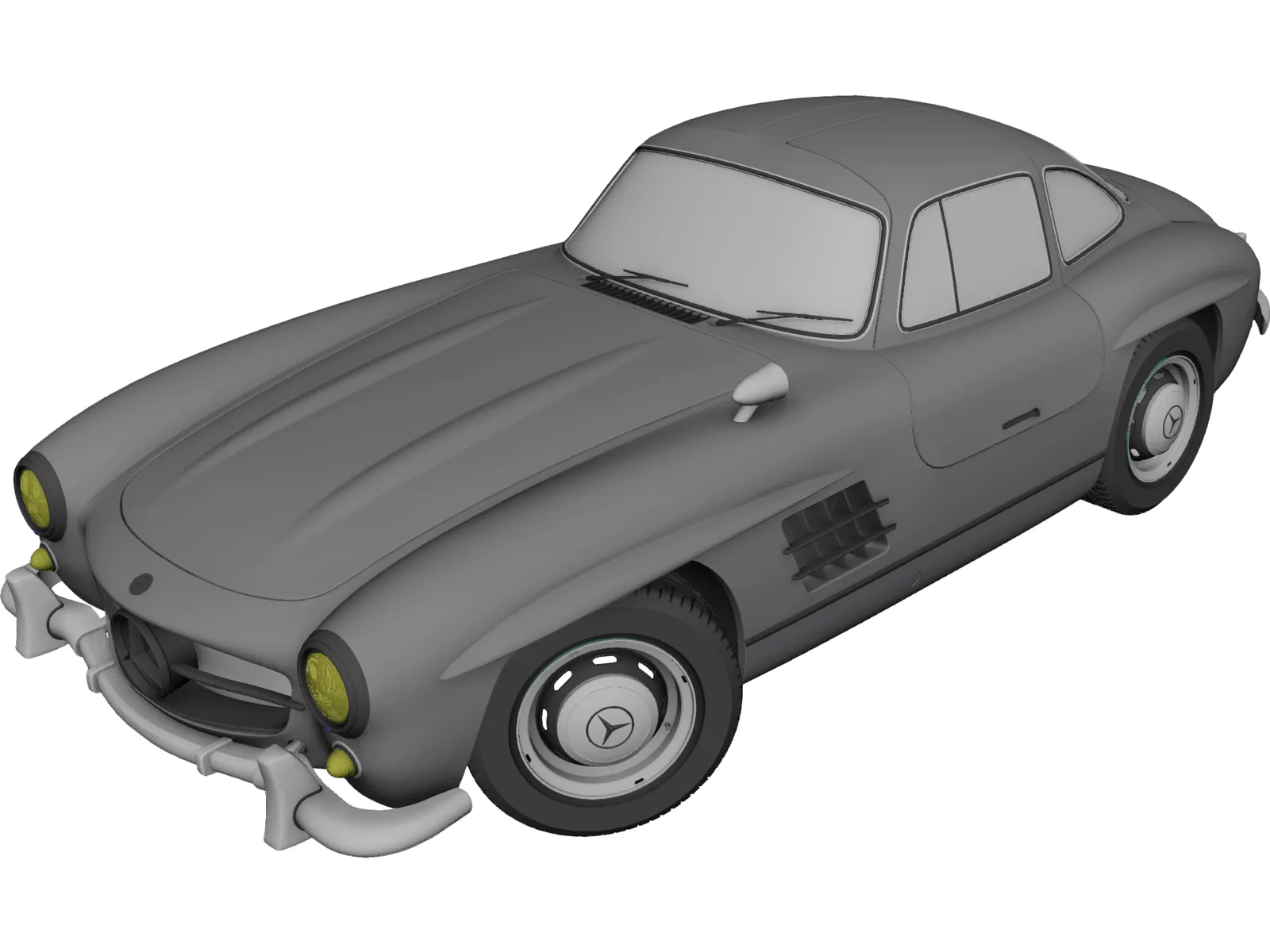 Mercedes-Benz 300SL Gullwing 3D Model main preview