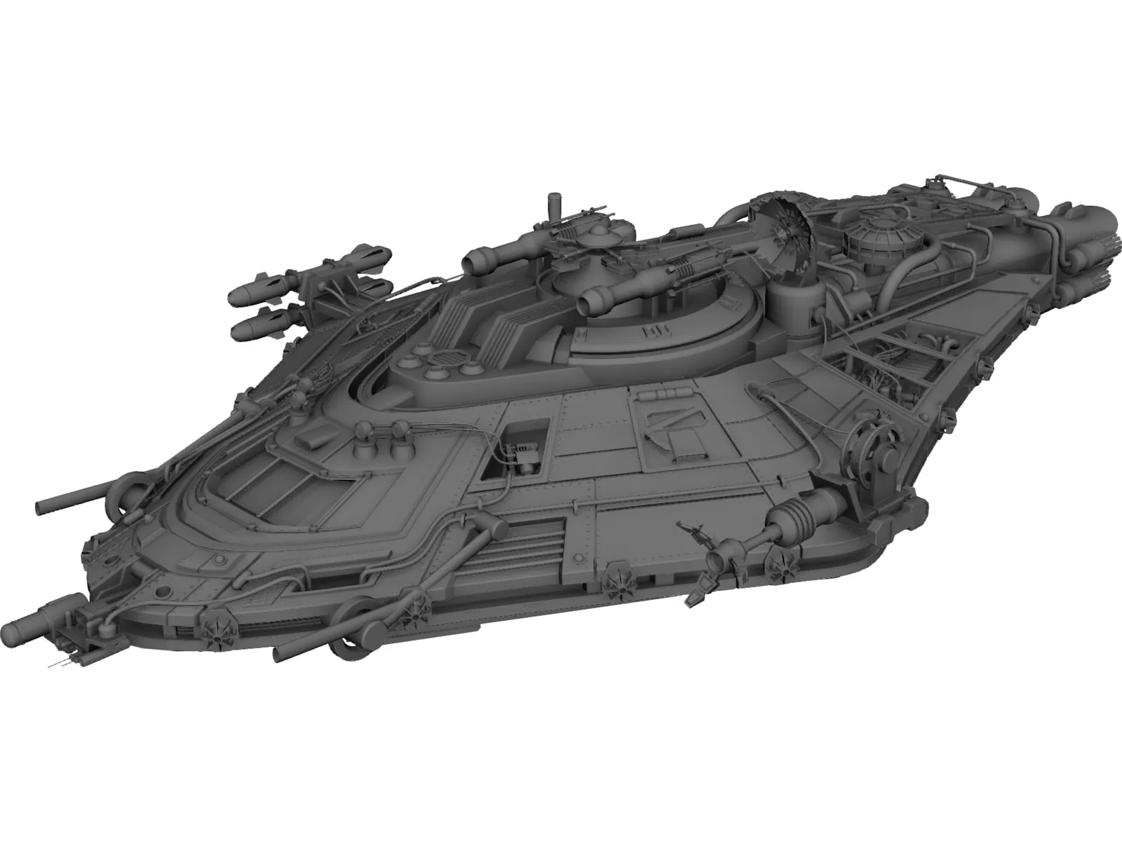 Spaceship 3D Model main preview