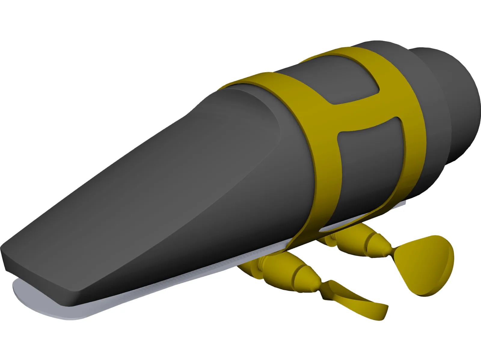 Alto Saxophone Mouthpiece 3D Model main preview
