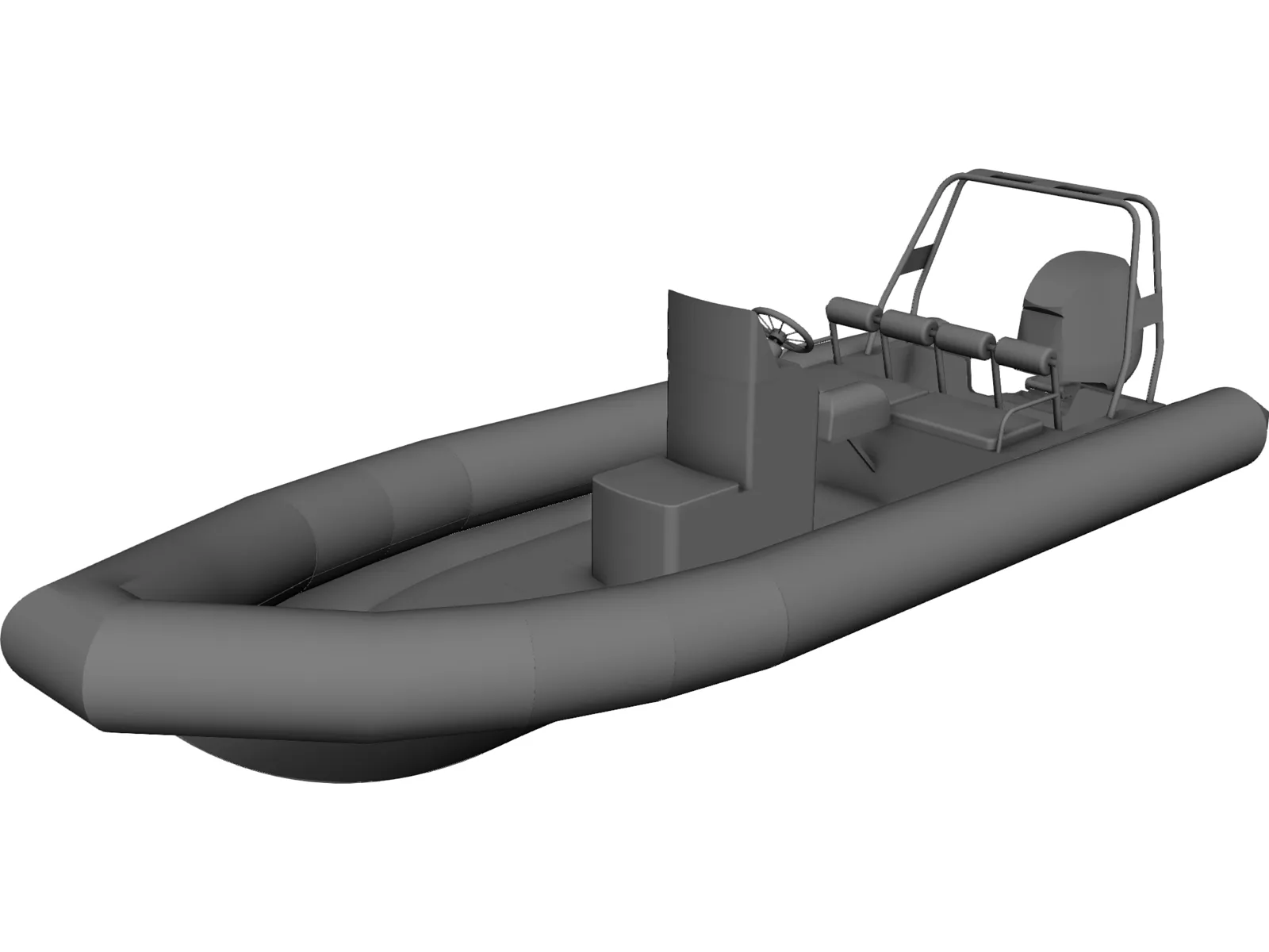 Raptor Rigid Inflatable Boat (Rib) 6.95m 3D Model main preview