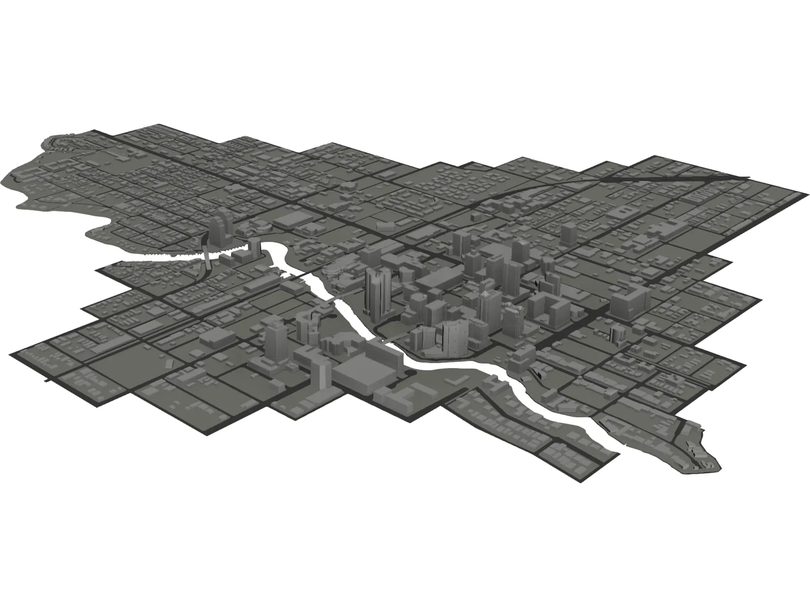 Fort Lauderdale Downtown 3D Model main preview