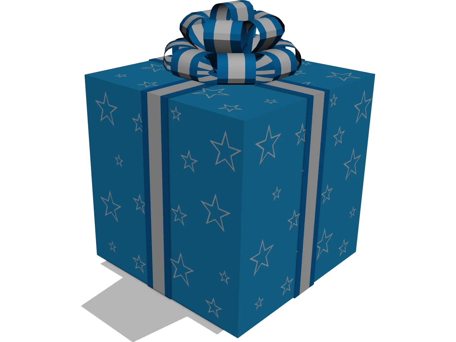 Christmas Present Box 3D Model main preview