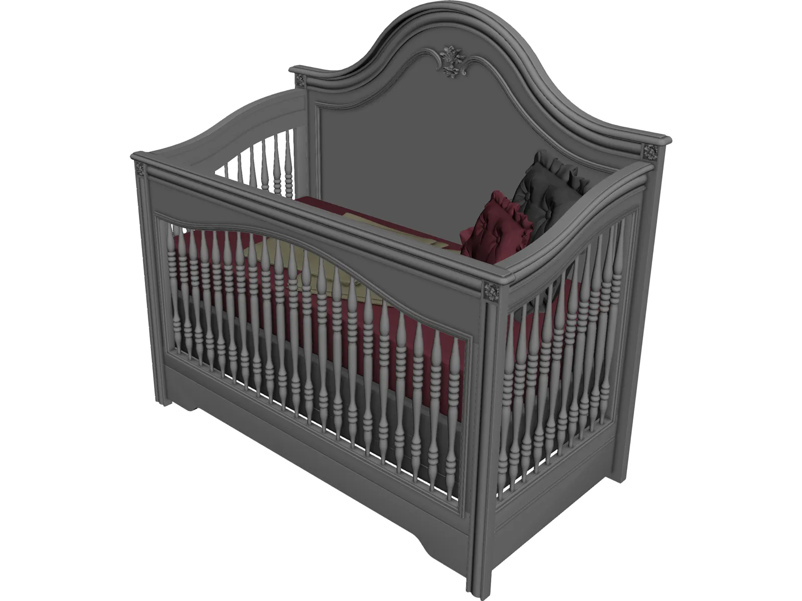 Baby Bed 3D Model main preview