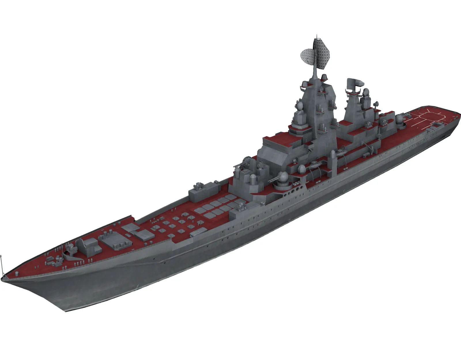 Kirov Russian Kreiser 3D Model main preview