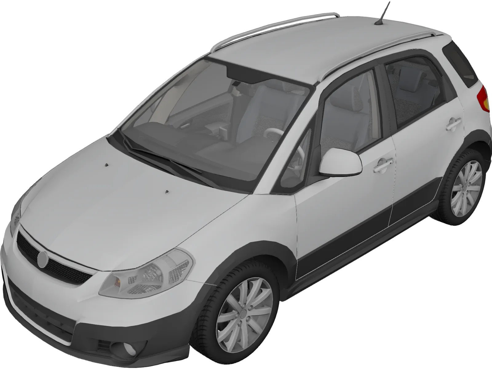 Fiat Sedici (2011) 3D Model main preview