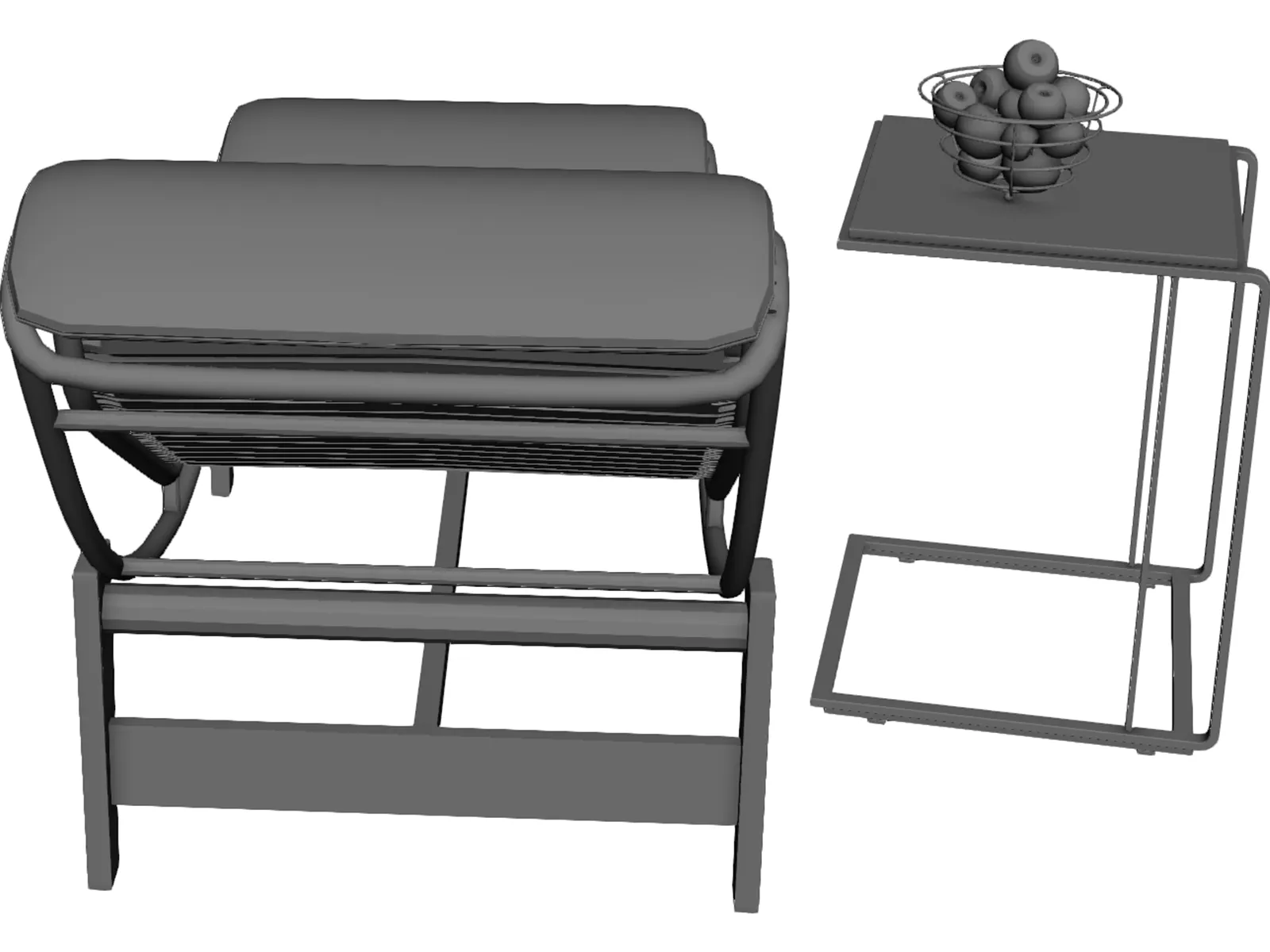 Chair Lounge 3D Model main preview