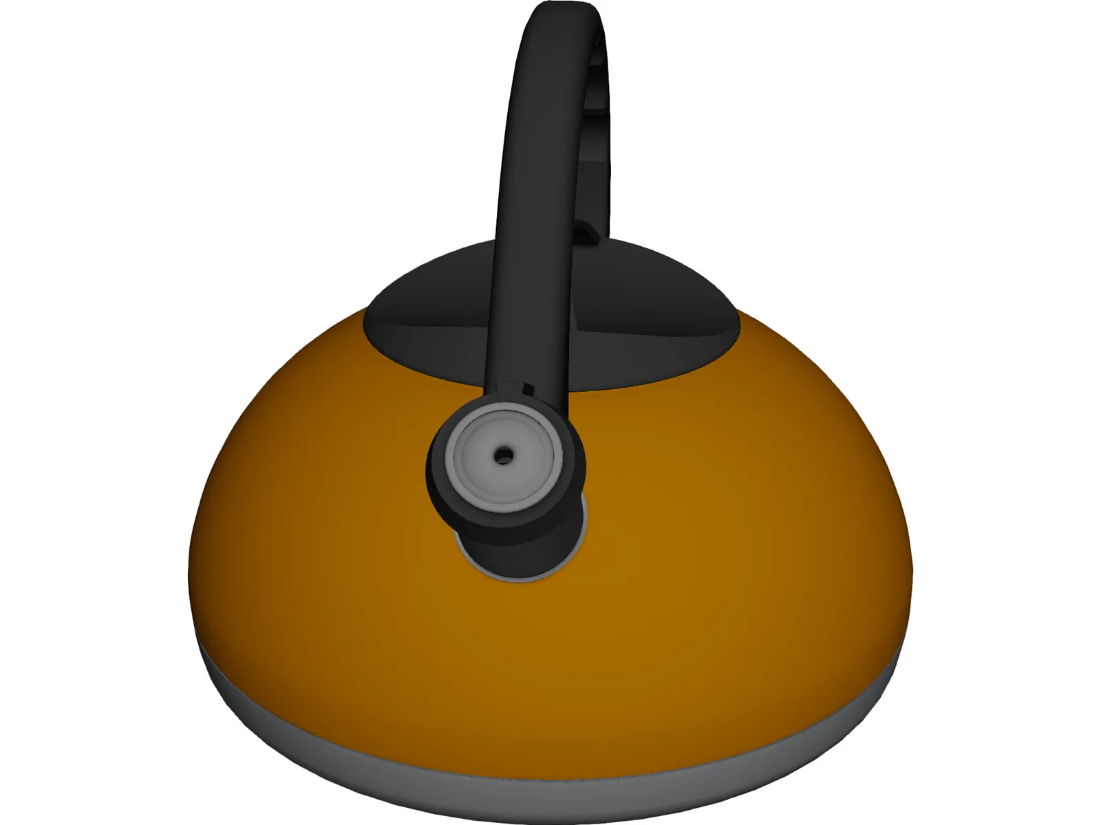 Euro Retro Teapot 3D Model main preview