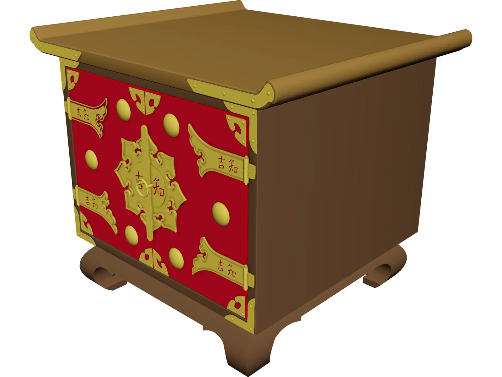 Oriental Rack 3D Model main preview