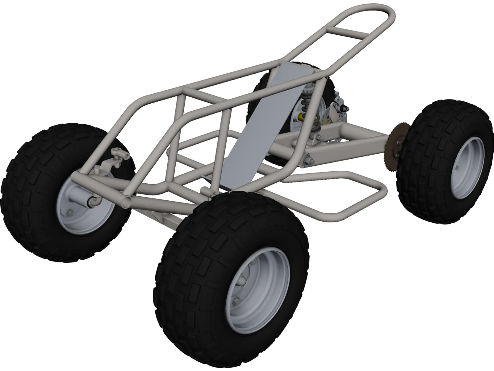 Mini ATV Chassis 3D Model main preview