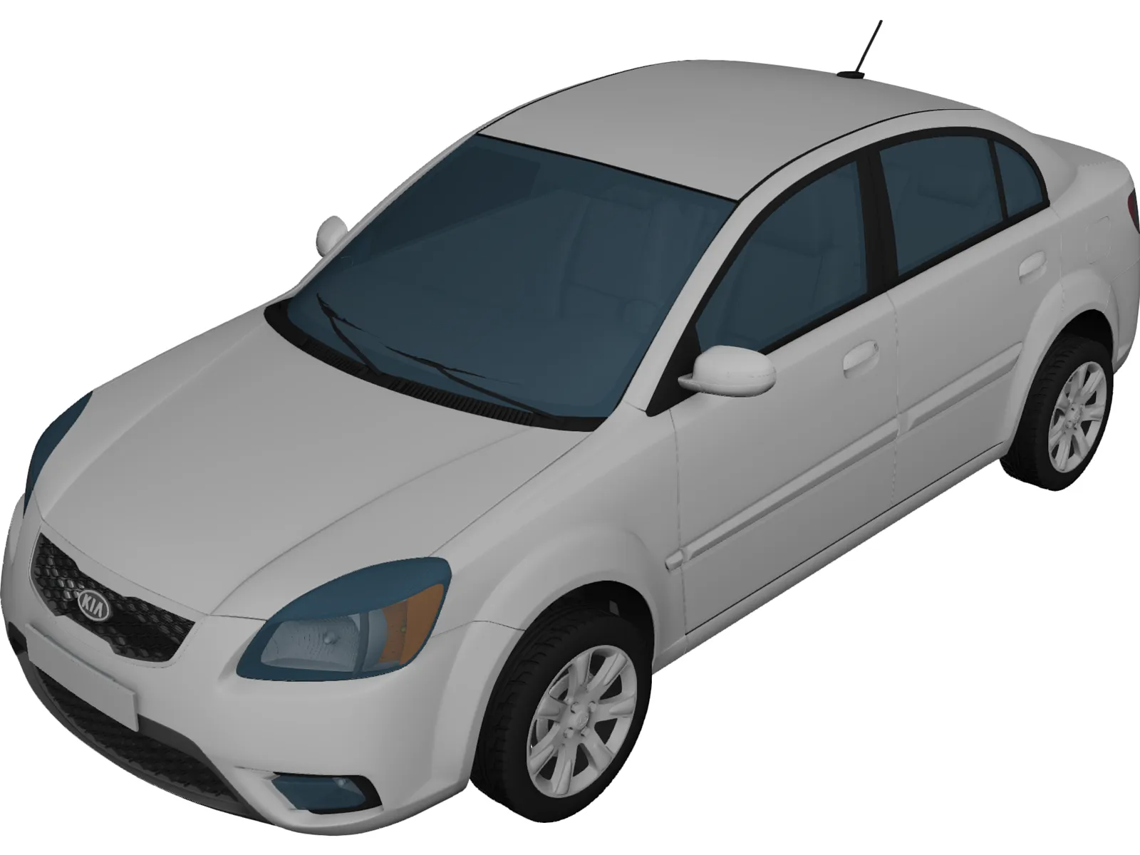 Kia Rio CVVT (2012) 3D Model main preview