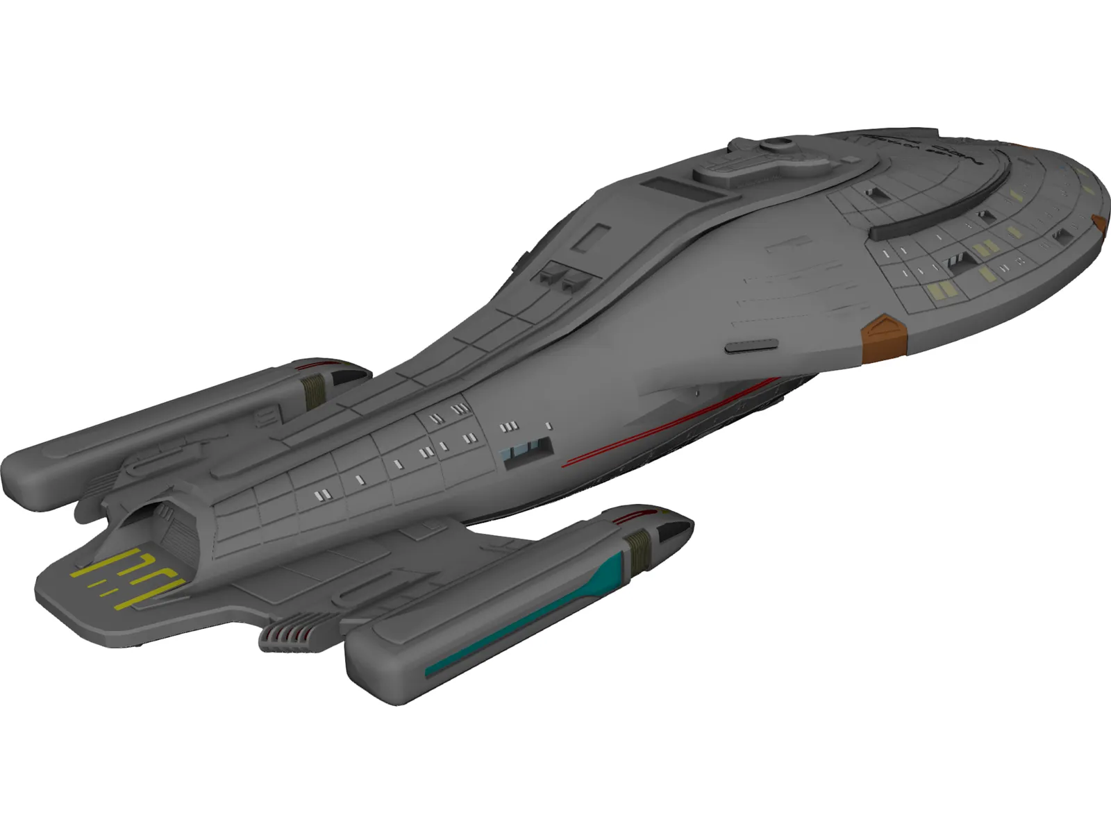 Star Trek USS Voyager 3D Model main preview