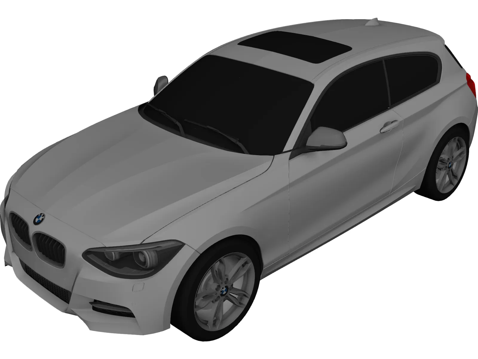 BMW M135i F21 (2012) 3D Model main preview