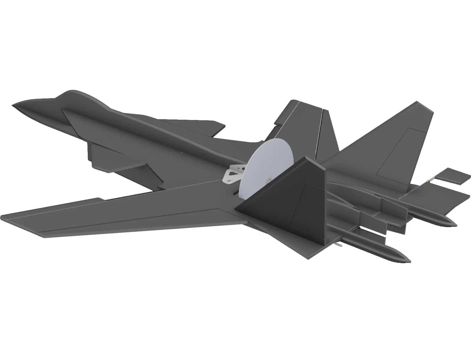 SU-47 Berkut Foam Electric RC 3D Model main preview