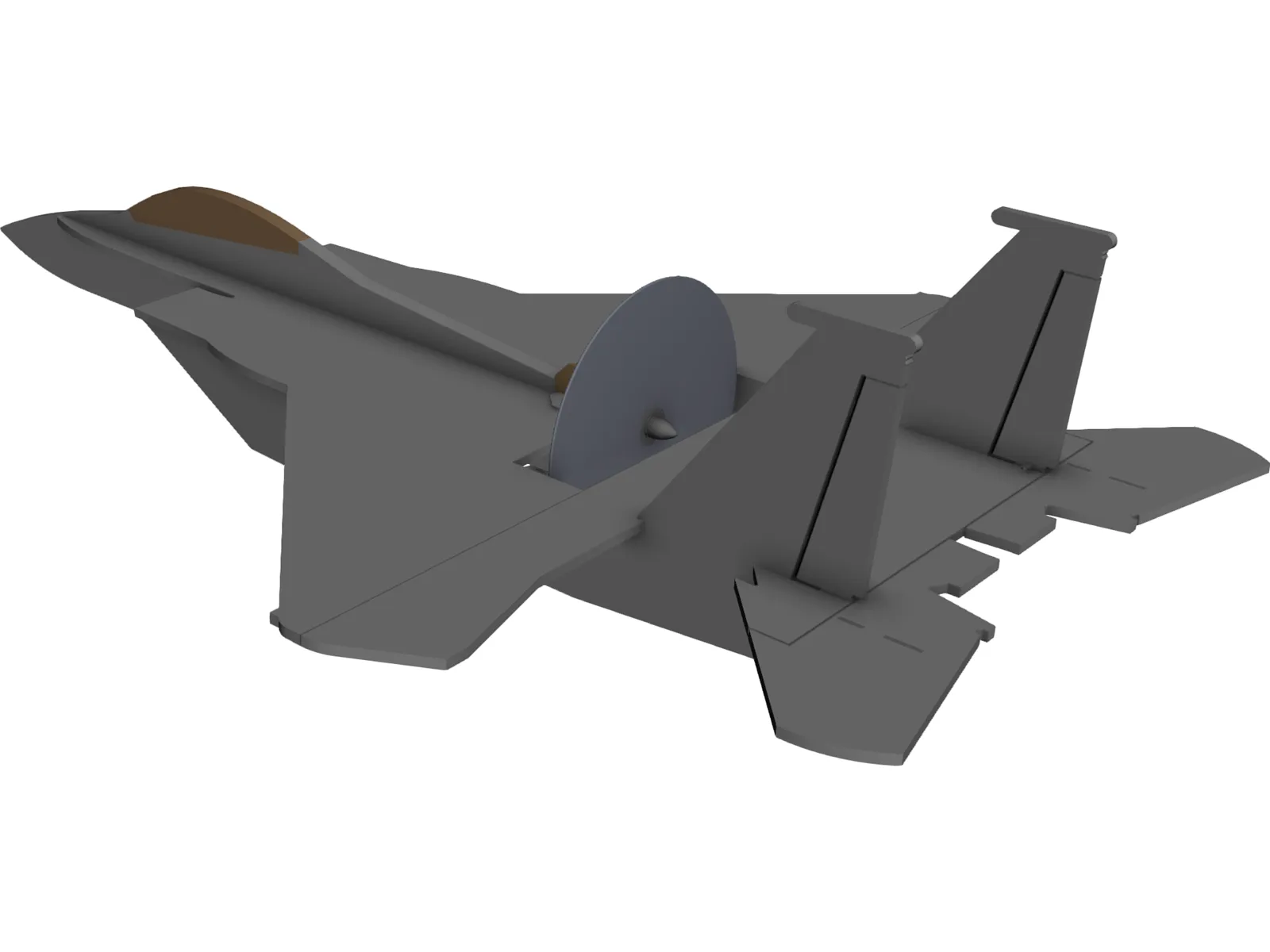F-15 Eagle RC Foamy 3D Model main preview