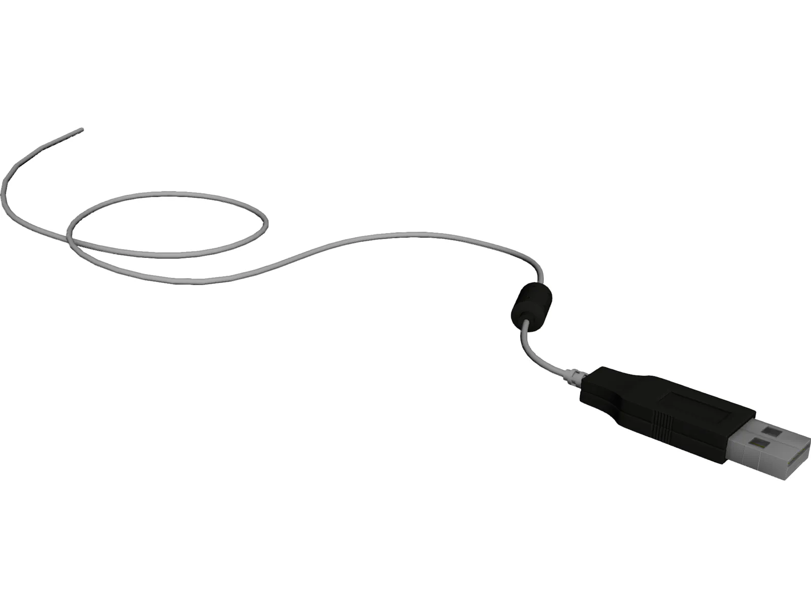USB Cable 3D Model main preview