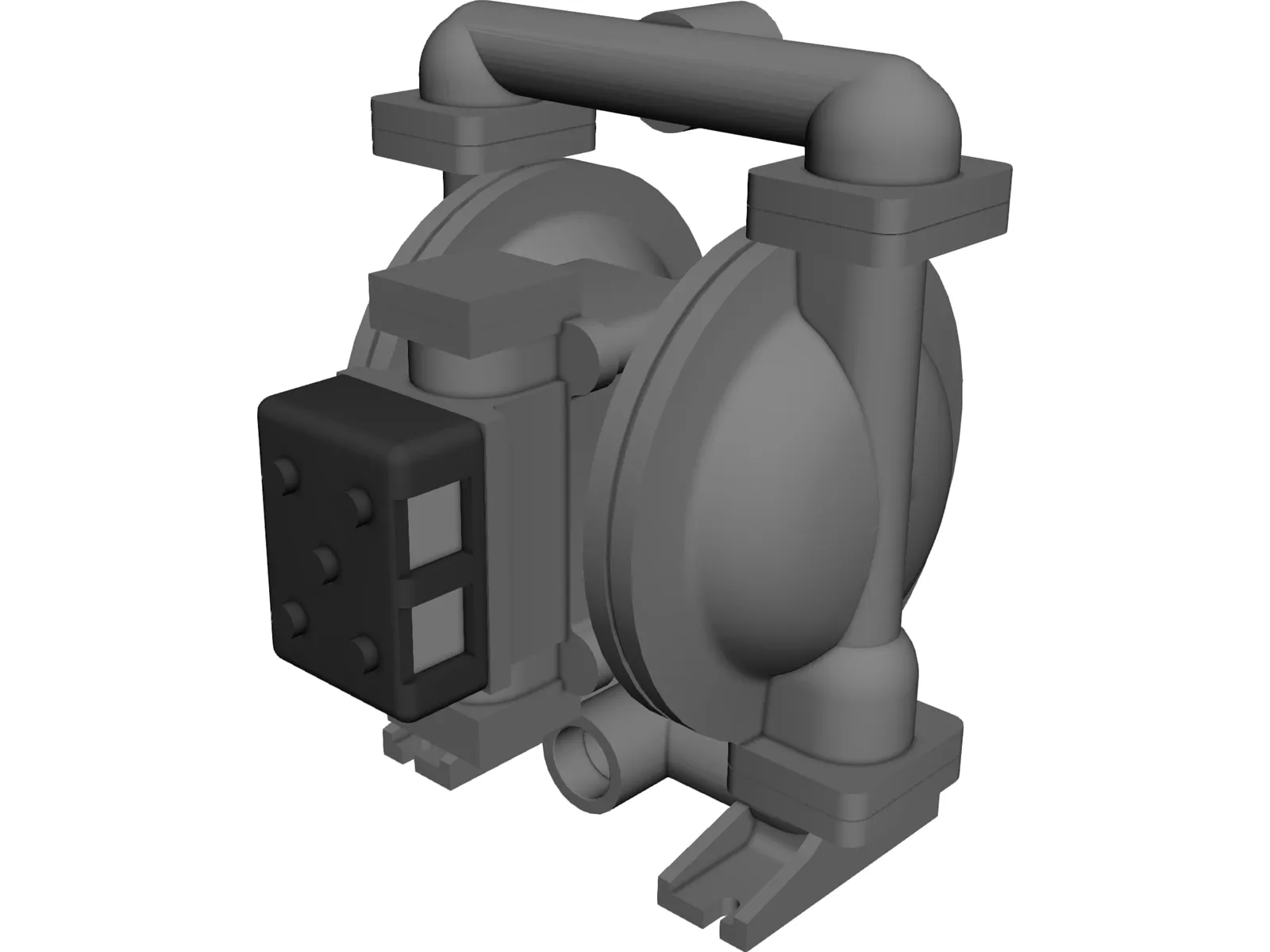Double Diaphragm Pump 3D Model main preview