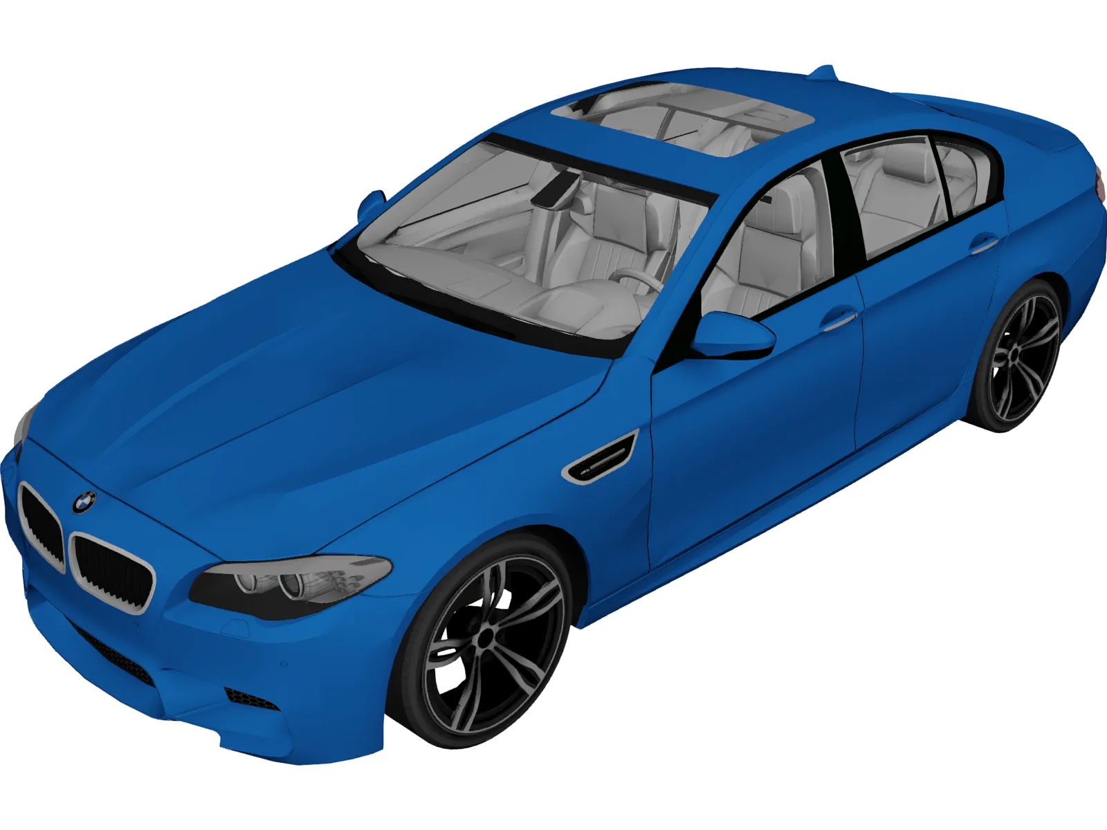 BMW M5 (2012) 3D Model main preview