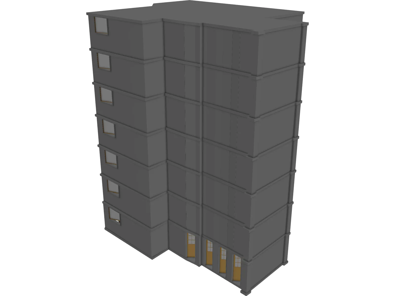 Hospital Building 3D Model main preview